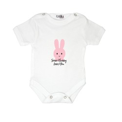 Carra Some Bunny Loves You Pink бебешко боди